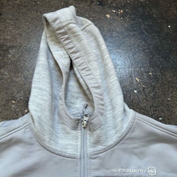 Free Country Light Grey ZIP Up Hoodie Adult Women’s Ladies Size Large Outdoors - Picture 6 of 11